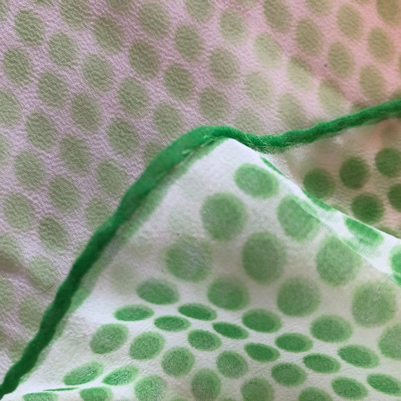 Vintage Green Circle Pattern Scarf by Robinson - Picture 7 of 8